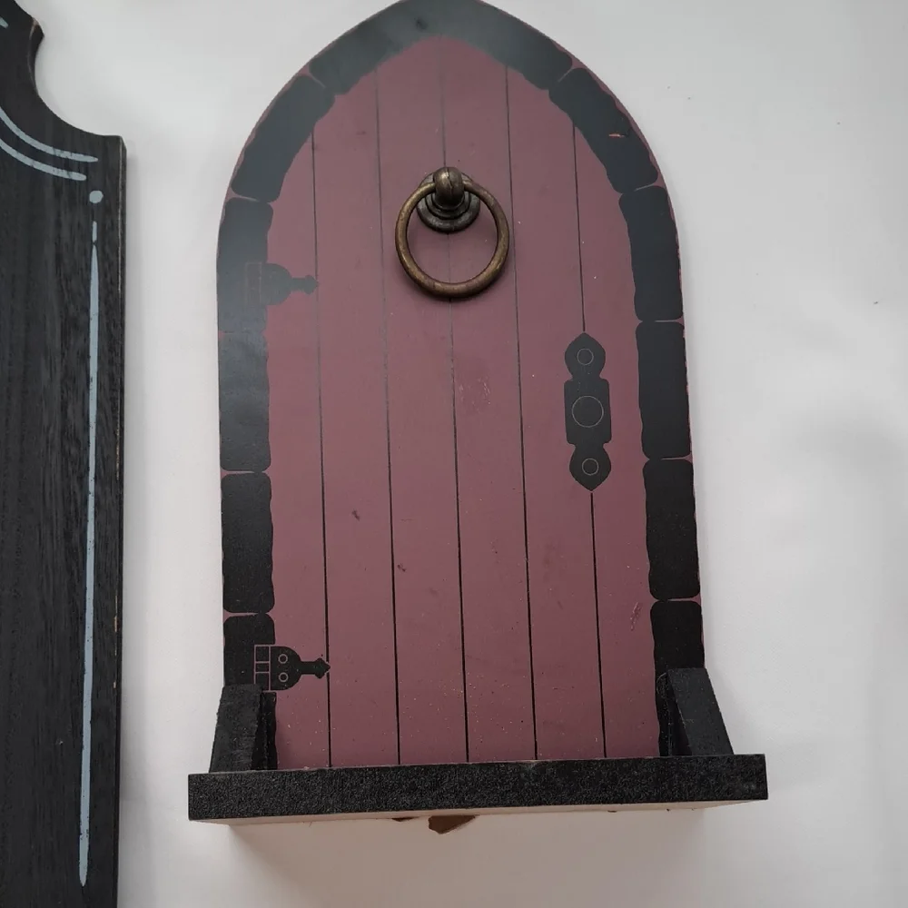 Target Black and White Skull Plaque with Purple Door Decor